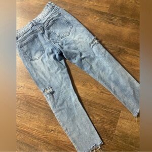 Nasty Gal Distressed Butt Rip High Waisted Jeans